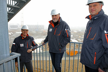 Landeshauptmann Hans Peter Doskozil besichtigte heute die Baustelle zum Neubau des Krankenhauses Oberwart.