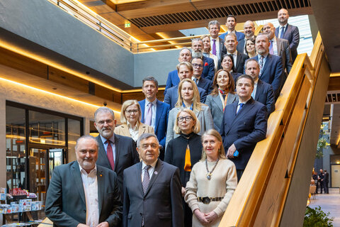 Landeshauptmann Hans Peter Doskozil beim Treffen der EU-Botschafter im Resort Scheiblhofer in Andau