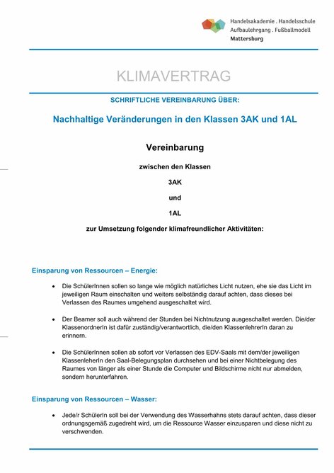 Klimavertrag HAK Mattersburg