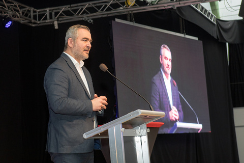 Feuerwehrreferent Landesrat Mag. Heinrich Dorner bei seiner Festrede.