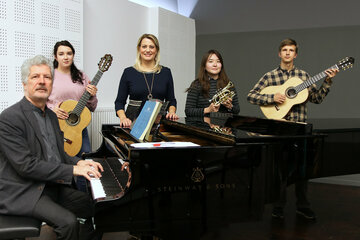 Landesrätin Daniela Winkler und Direktor Tibor Nemeth informierten über die aktuelle Situation und gaben einen Ausblick in die Zukunft im Joseph Haydn Konservatorium