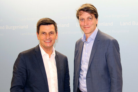 Soziallandesrat Christian Illedits und Dr. Christian Schober (v.l.).