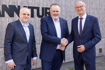 LH Doskozil und LH Mattle mit Matthias Grün, Esterhazy Betriebe AG