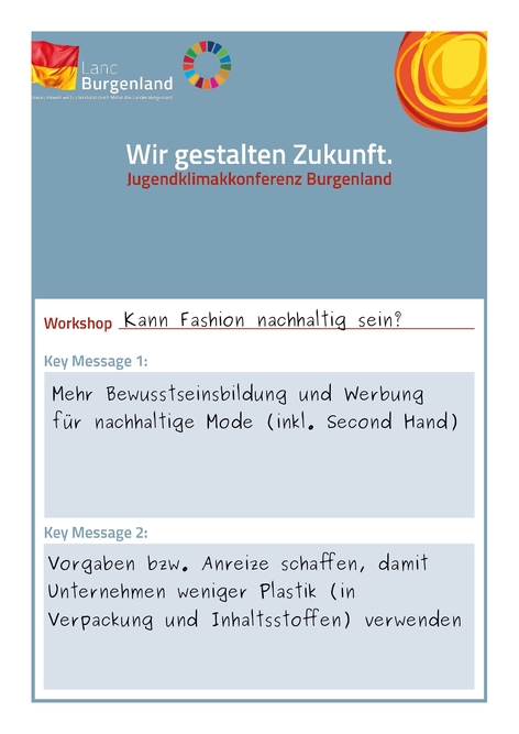 Key Messages WS Fashion