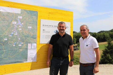 Infrastrukturlandesrat Heinrich Dorner und Bürgermeister Günter Schmidt; (v.l.n.r.)