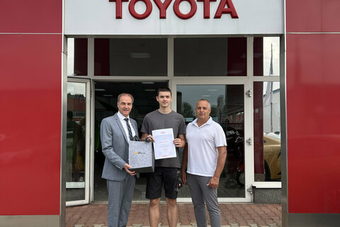 Landesrat Schneemann gratulierte Burgenlands besten KFZ-Techniker-Lehrling