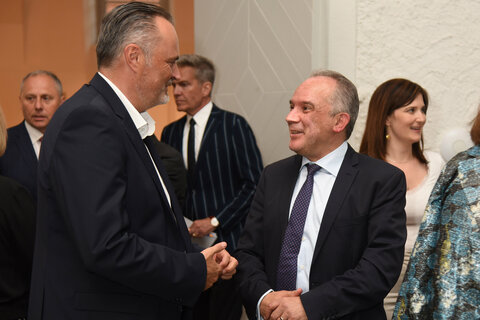 Landeshauptmann Hans Peter Doskozil im Gespräch mit dem Botschafter des Staates Israel in Österreich, Mordechai Rodgold