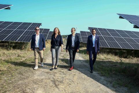 Landeshauptmann-Stellvertreterin Anja Haider-Wallner präsentierte mit den Klubobmännern Roland Fürst (SPÖ) und Wolfgang Spitzmüller (Die Grünen) sowie Stephan Sharma, CEO Burgenland Energie, den Entwurf zum Burgenländischen Klimaschutzgesetz