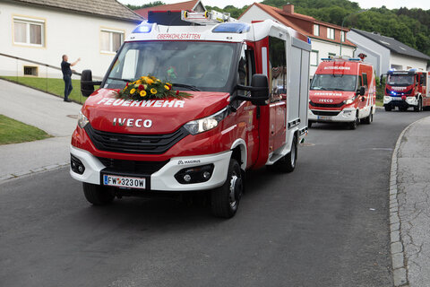 Das neue TLFA 1000 wurde nach der Segnung natürlich auch stolz im Dorf präsentiert.