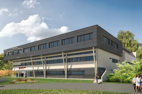 3D-Ansicht des fertigen Zubaus. (c)Kommunikation Burgenland