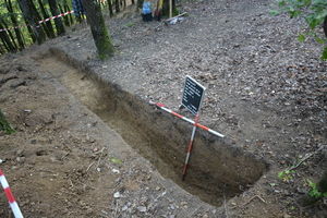 © BDA / Foto: N. Franz Nachweis des Grabens auf der Geländekante, Foto: N. Franz