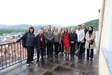 Die burgenländische Delegation mit Landesrätin Daniela Winkler (vorne Bildmitte) an der Spitze nahm am Freitag an einer Stadtführung in Rudolstadt teil.