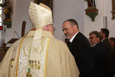 Landeshauptmann Hans Peter Doskozil im Gespräch mit Diözesanbischof Ägidius Zsifkovics