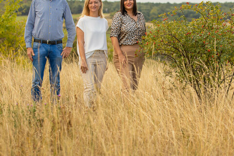 Urbarial-Obmann Stefan Schaja, Bürgermeisterin Rita Stenger und LH-Stv.in Mag.a Astrid Eisenkopf
