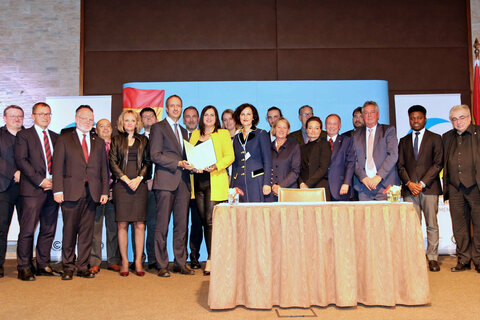 Die Unterzeichner der „Burgenland-Deklaration zum Klimaschutz“.