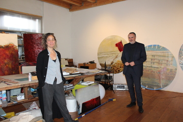 Landeshauptmann Mag. Hans Peter Doskozil, Kulturreferent in der burgenländischen Landesregierung, stellt die Künstlerin Mag.a Birgit Sauer als neue Koordinatorin für zeitgenössische bildende Kunst im Burgenland vor.