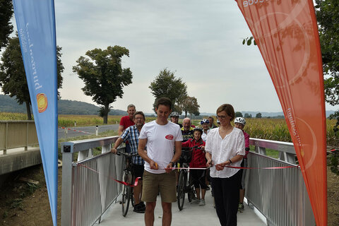 Rudersdorf Eröffnung Radbrücke