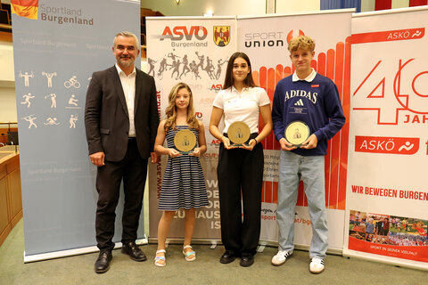 Landesrat Heinrich Dorner übergab die Wolfgang Mesko Talente Trophy 2025 an burgenländischen Sportnachwuchs