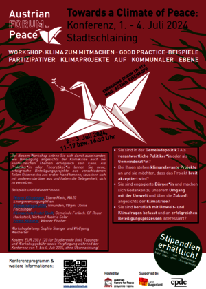 Austrian Forum for Peace Plakat