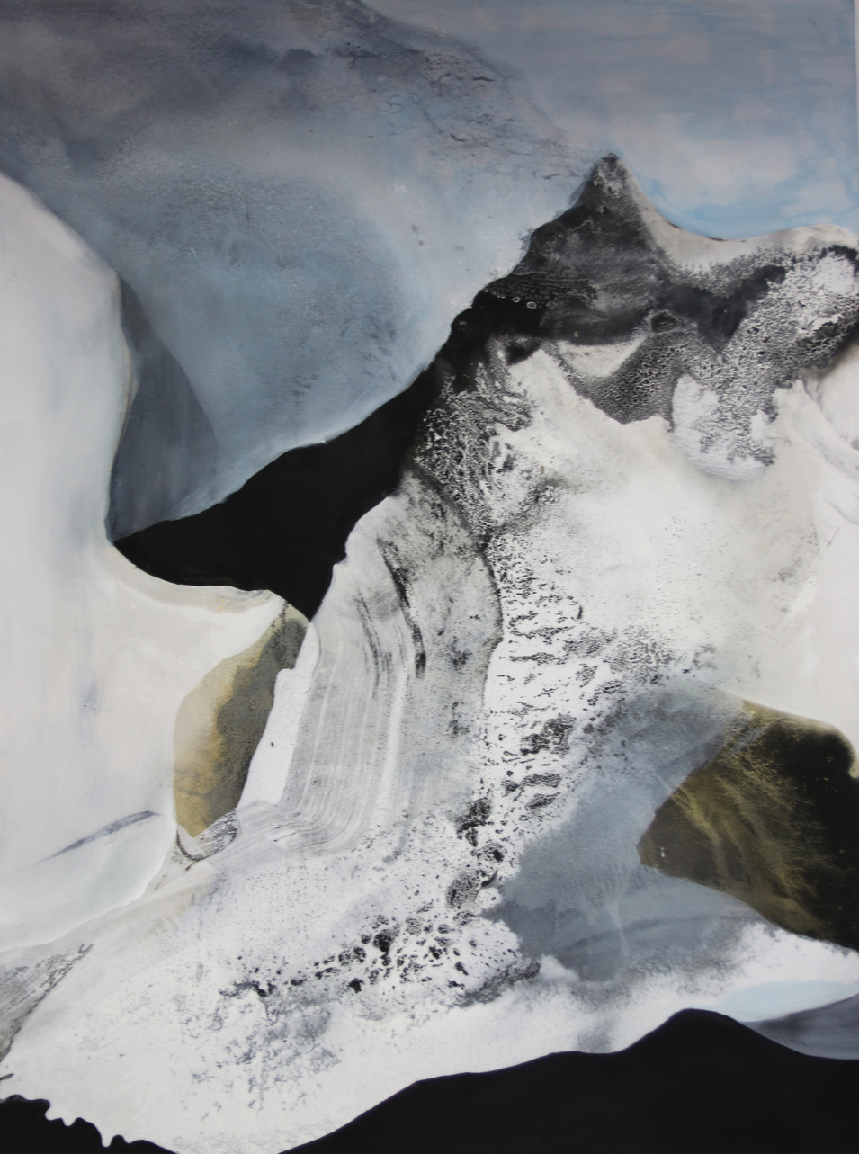 Nicolas Dellamartina-Ziegler, Hommage an die Berge, 2019; Öl/Acryl auf Leinwand; 195x145cm