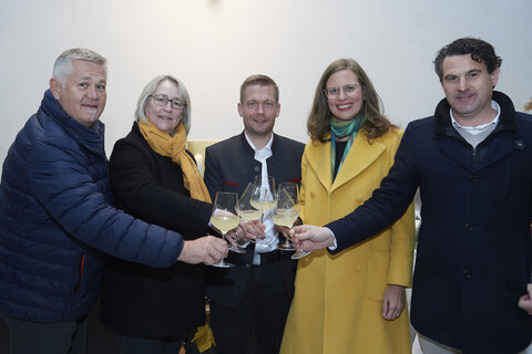 LH-Stv.in Anja Haider-Wallner bei der Weinsegnung der Podersdorfer SeeWinzer.