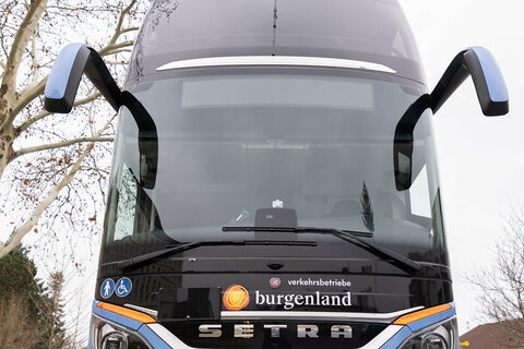 Ein neuer Stockbus der Verkehrsbetriebe Burgenland, aktuell sind rund 90 Omnibusse im Einsatz.