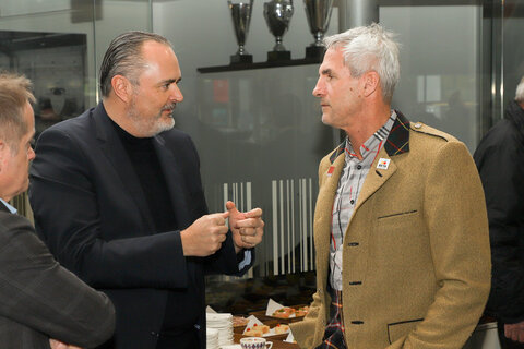 Landeshauptmann Hans Peter Doskozil und Michael Konsel im Gespräch