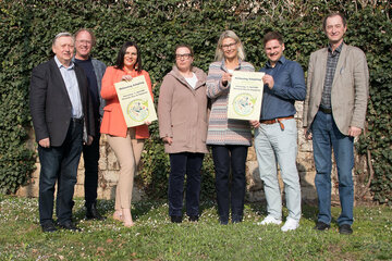 Kündigen den 18. Aktionstag Schöpfung am 11. April 2024 unter dem Thema „Ins Tun kommen!“ an: Mag. Hermann Frühstück, Landesleiter Burgenländische Naturschutzorgane, Umweltanwalt DI Dr. Michael Graf, LH-Stv.in Mag.a Astrid Eisenkopf, Mag.a Andrea Klampfer, Bio Austria, Mag.a Petra Mayer, Ökolog-Koordinatorin, Stefan Salzer M.A., Diözese Eisenstadt, Dir. Engelbert Marakovits, Haus der Begegnung