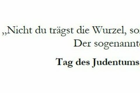 „Nicht du trägst die Wurzel, sondern die Wurzel trägt dich.“ Der sogenannte Wolfgarten. Tag des Judentums, 15.1.2021, 10 Uhr