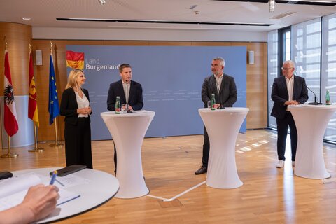 Pressekonferenz anlässlich der Präsentation des Pilotprojekts Mattersburger Straße.