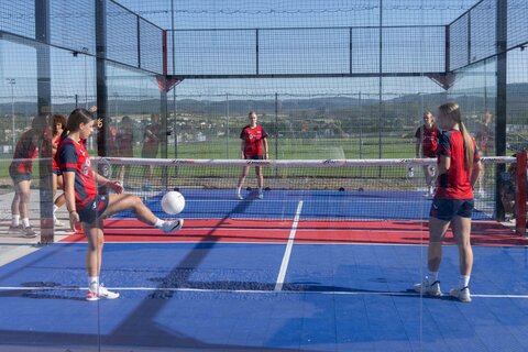 Bei der Padbol Challenge der Fußballakademie Burgenland zeigten Teilnehmerinnen und Teilnehmer vollen Einsatz.