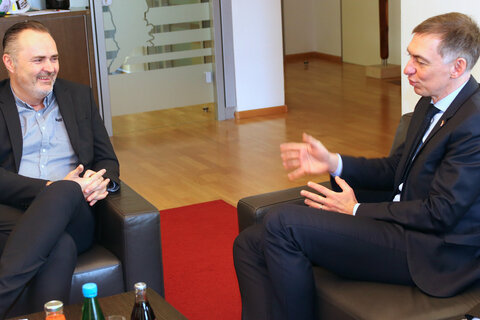 Landeshauptmann Hans Peter Doskozil und Deutschlands Botschafter Ralf Beste.