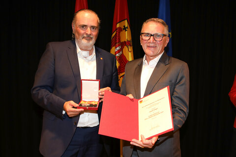 Josef Unger, Komturkreuz, mit Landeshauptmann Hans Peter Doskozil