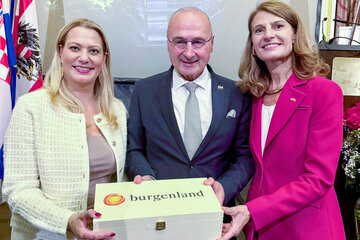 Landesrätin Daniela Winkler, Gordan Grlić Radman (Kroatischer Außenminister), Yvonne Tončić-Sorinj (Österreichische Botschafterin in Kroatien)