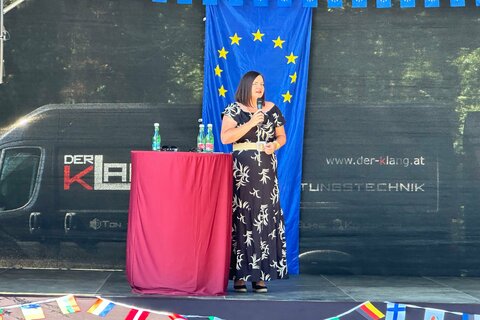 Festrede von Landeshauptmann-Stellvertreterin Astrid Eisenkopf.