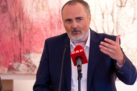 Landeshauptmann Mag. Hans Peter Doskozil bei der Präsentation des "Nova Rock 2024".