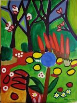 Abstrakter Frühlingsgarten