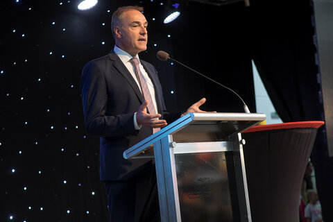 Landesrat Dr. Leonhard Schneemann hielt die Festrede im Zuge der Eröffnung.