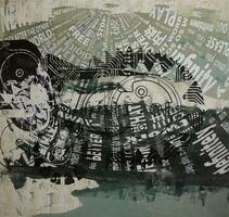 DANNER Josef, "MD 01", 2011, Mischtechnik/Tempera/Siebdruck/Lw