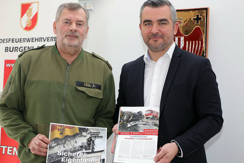 Feuerwehrreferent Landesrat Heinrich Dorner und Landesfeuerwehrkommandant Alois Kögl
