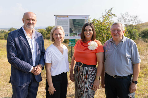 ORF-Landesdirektor Mag. Werner Herics, Bürgermeisterin Rita Stenger, Landeshauptmann-Stellvertreterin Mag.a Astrid Eisenkopf und Hermann Frühstück, Landesleiter Naturschutzorgane