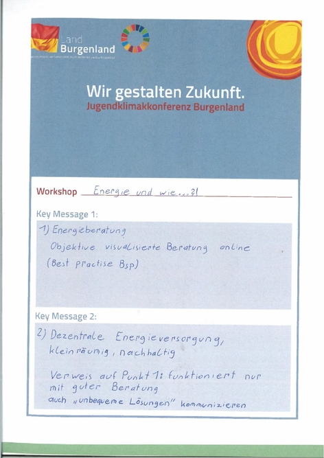 Key Messages WS Energie