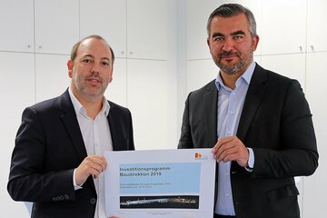Infrastrukturlandesrat Heinrich Dorner und Baudirektor Wolfgang Heckenast.