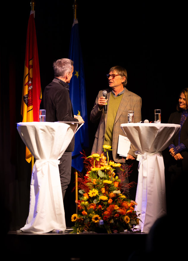 Architekt Dietmar Gasser, Preisträger Architekturpreis, im Gespräch mit Alfons Haider