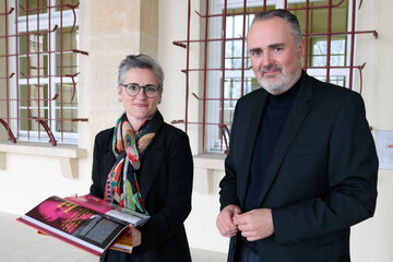 Landeshauptmann Hans Peter Doskozil und Eveline Rabold (Geschäftsführerin von Rabold und Co.)