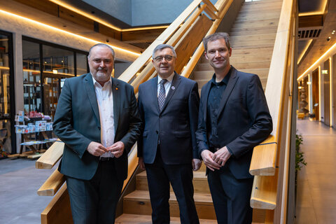 Landeshauptmann Hans Peter Doskozil, Botschafter Zenon Kosiniak-Kamysz und Erich Scheiblhofer