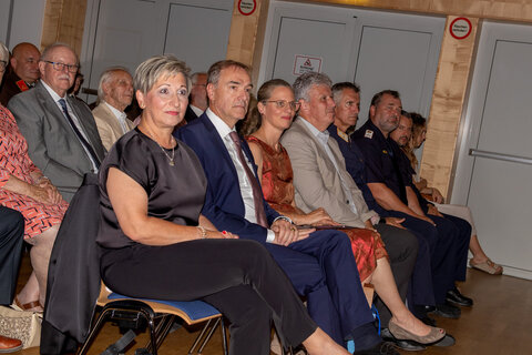 Landesrat Dr. Leonhard Schneemann, Landeshauptmann-Stellvertreterin Anja Haider-Wallner und Mattersburgs Bürgermeisterin LAbg. Claudia Schlager beim Festakt zum 100-Jahr-Jubiläum der Stadterhebung Mattersburgs.