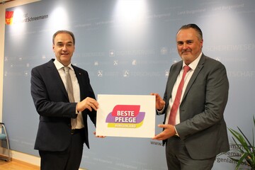 Landeshauptmann Hans Peter Doskozil, Landesrat Leonhard SchneemannBurgenländischer Zukunftsplan Pflege soll vom Bund übernommen werden