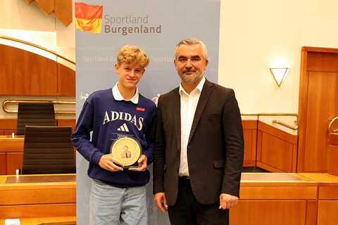 Landesrat Heinrich Dorner übergab die Wolfgang Mesko Talente Trophy 2025 an burgenländischen Sportnachwuchs