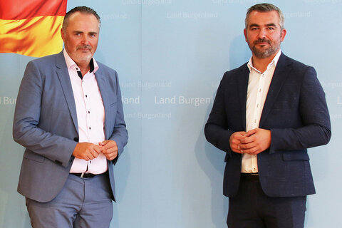 Landeshauptmann Mag. Hans Peter Doskozil und Landesrat Mag. Heinrich Dorner (Archivbild)